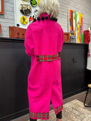 Hot Pink Bouclé Punk Coat - Reckless Swagger