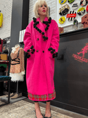 Hot Pink Bouclé Punk Coat - Reckless Swagger