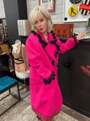 Hot Pink Bouclé Punk Coat - Reckless Swagger