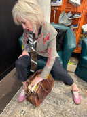 Houndstooth Reworked Red Tartan Lightning bolts - Reckless Swagger