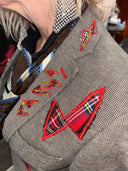 Houndstooth Reworked Red Tartan Lightning bolts - Reckless Swagger