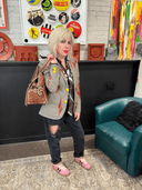 Houndstooth Reworked Red Tartan Lightning bolts - Reckless Swagger