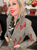 Houndstooth Reworked Red Tartan Lightning bolts - Reckless Swagger