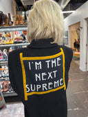 I M THE NEXT SUPREME Classic Black Wool Coat - Reckless Swagger