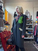 "If I'm Too Much Look for Less" Statement Long Jacket - Bold Pinstripe Blazer - Reckless Swagger