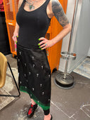 Iridescent Taffeta Joker Jacket with Green Fringe - Statement Piece - Reckless Swagger