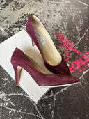 Jimmy Choo Plump Snakeskin Pattern Leather Stiletto Heels - Designer Luxury Shoes - Reckless Swagger