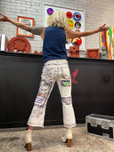 Joker Jeans Painted - Hand - Painted Upcycled Denim | Reckless Swagger - Reckless Swagger