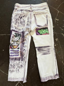 Joker Jeans Painted - Hand - Painted Upcycled Denim | Reckless Swagger - Reckless Swagger
