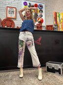 Joker Jeans Painted - Hand - Painted Upcycled Denim | Reckless Swagger - Reckless Swagger