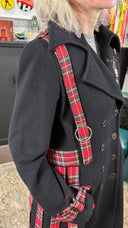 Kilt Red Tartan "Bondage" Coat - Reckless Swagger