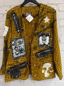 Kortaku Punk Anarchy Golden Yellow Jacket - Reckless Swagger