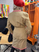 Laura Ashley Custom Fitted D - Day Inspired Suit - USO Sergeant Stripes & Check Detail - Reckless Swagger