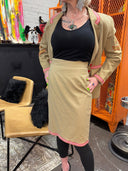 Laura Ashley Custom Fitted D - Day Inspired Suit - USO Sergeant Stripes & Check Detail - Reckless Swagger