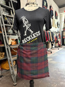 LINDSAY TARTAN HALFMOON SKIRT – WYND PLEATED MINI - Reckless Swagger