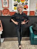 Liner Shirt "WILD ONES" rose and angel wings - Reckless Swagger