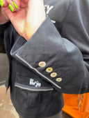 Marilyn Legends Never Die Black Blazer - Edgy Zipper Details & Hollywood Glamour - Reckless Swagger