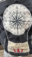 Mind The Gap St Pancras Jacket Women’s Nylon Blazer Rework with St Pancras–Old Street Inserts + Diamond Stud Details| One of a Kind - Reckless Swagger