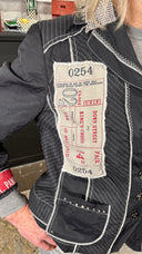 Mind The Gap St Pancras Jacket Women’s Nylon Blazer Rework with St Pancras–Old Street Inserts + Diamond Stud Details| One of a Kind - Reckless Swagger