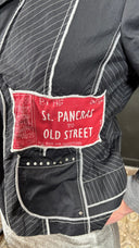 Mind The Gap St Pancras Jacket Women’s Nylon Blazer Rework with St Pancras–Old Street Inserts + Diamond Stud Details| One of a Kind - Reckless Swagger