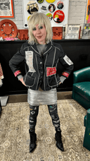 Mind The Gap St Pancras Jacket Women’s Nylon Blazer Rework with St Pancras–Old Street Inserts + Diamond Stud Details| One of a Kind - Reckless Swagger