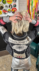 Mind The Gap St Pancras Jacket Women’s Nylon Blazer Rework with St Pancras–Old Street Inserts + Diamond Stud Details| One of a Kind - Reckless Swagger