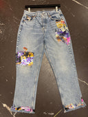 Multi Color Foiled Acid Wash Jeans - Reckless Swagger Denim - Reckless Swagger