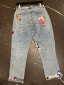 Multi Color Foiled Acid Wash Jeans - Reckless Swagger Denim - Reckless Swagger