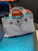 Navy Floral Gingham Tote - Reckless Swagger