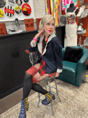 Navy Sateen Blazer reworked 'IT'S A FILTHY WORLD WITH LIVE IN" insert - Reckless Swagger