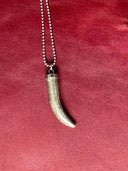 Necklace - Antique Gold tooth on silver chain - Reckless Swagger