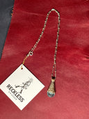 Necklace - Aqua Tibetan drop on silver chain - Reckless Swagger
