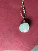 Necklace - Aventurine drop on seed bead chain - Reckless Swagger