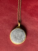 Necklace - Black stone in antique gold on ag chain - Reckless Swagger
