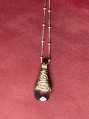 Necklace - Clear Tibetan drop on silver chain - Reckless Swagger