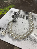 Necklace Gangster Pearl and Dice - Reckless Swagger