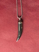 Necklace - Gunmetal tooth on silver chain - Reckless Swagger