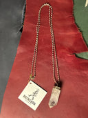 Necklace - Large Quartz Geode on seed bead chain - Reckless Swagger