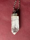 Necklace - Large Quartz Geode on seed bead chain - Reckless Swagger