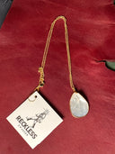 Necklace - Pearl drop on gold chain - Reckless Swagger