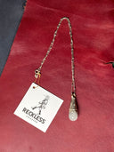 Necklace - Quartz Tibetan drop on silver chain - Reckless Swagger