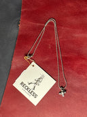 Necklace - Sparkly cross on silver chain - Reckless Swagger
