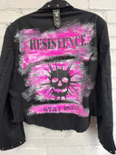 No Future F War Black w Hot Pink Punk Jacket - Reckless Swagger