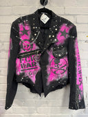 No Future F War Black w Hot Pink Punk Jacket - Reckless Swagger
