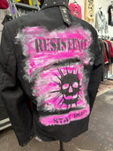 No Future F War Black w Hot Pink Punk Jacket - Reckless Swagger