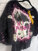 No Future Pink Black Sweater - Reckless Swagger
