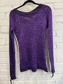 No Hope Purple Sweater Sequin Skull Punk Top - Reckless Swagger