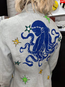 Octopus & Stars Painted Coat - Reckless Swagger