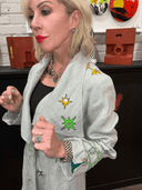 Octopus & Stars Painted Coat - Reckless Swagger