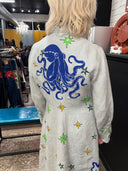 Octopus & Stars Painted Coat - Reckless Swagger